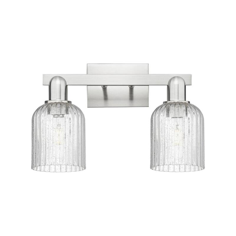 Innovations Lighting 716-2W-11-16 Bridal Veil Vanity Bridal Veil 2 - Brushed Satin Nickel / Seedy