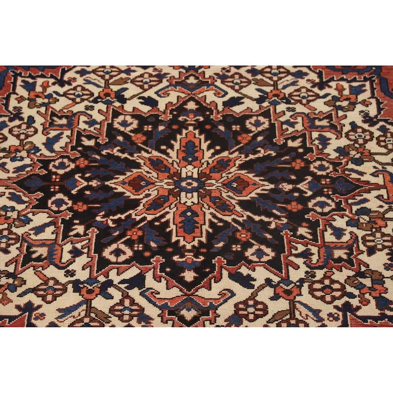 Bakhtiari Persian Vintage Rug Hand-Knotted Wool Carpet - 10'0"x 12'6"