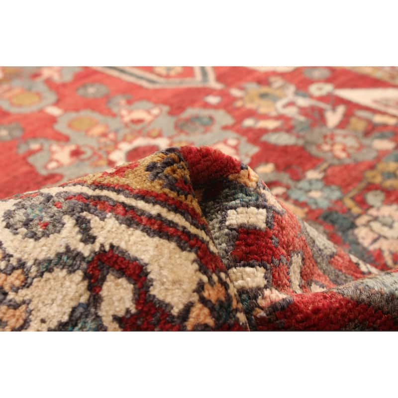 ECARPETGALLERY Hand-knotted Andelz Red Wool Rug - 3'10 x 10'8