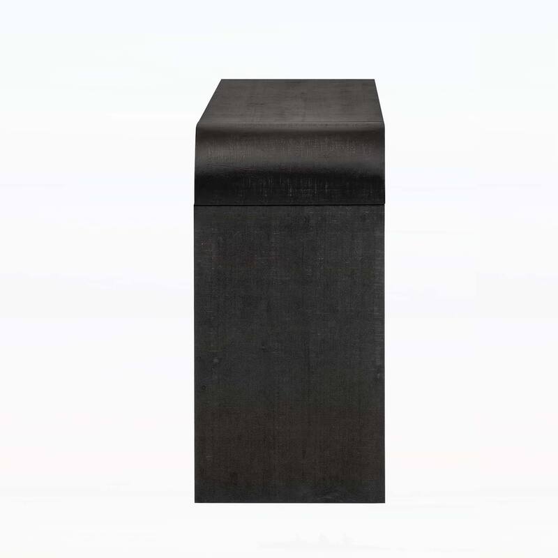 Contemporary Console Table with Woven Wood Slats for Entryway,Hallway, Living Room