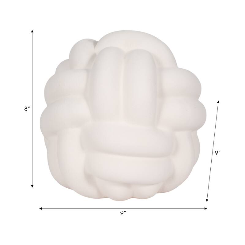 Sagebrook Home Modern Stoneware Ceramic Orb Decorative Accent Sculpture for Contemporary Spaces