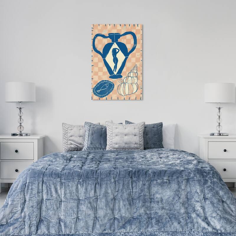 Wynwood Studio Canvas Nautical and Coastal Marina Objects Blue and Dark Blue Nautical & Coastal Wall Art Canvas Print - 36 x 24