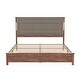 preview thumbnail 10 of 8, Queen Size Platform Bed Frame with Upholstered Headboard Featuring USB and Type-C Charging Ports