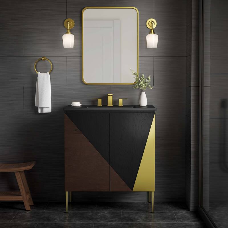 Alchemist Bathroom Vanity Basin Included - Black Black - 30"