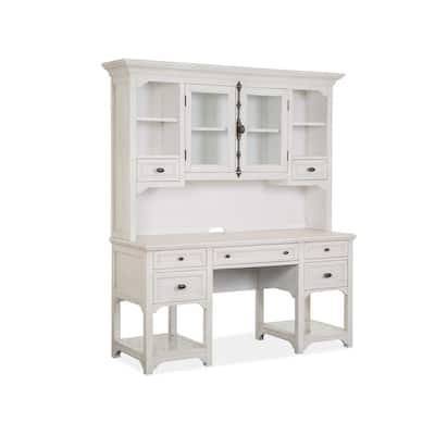 Magnussen Home Bronwyn Alabaster Desk With Hutch