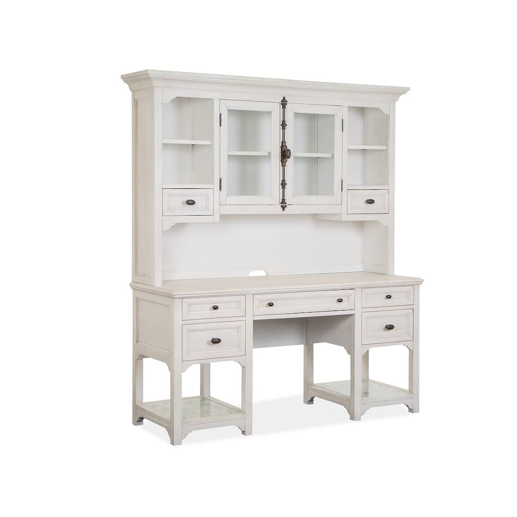 Magnussen Home Bronwyn Alabaster Desk With Hutch