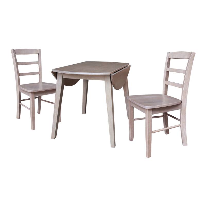42" Round Dual Drop Leaf Dining Table with Chairs