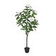 preview thumbnail 1 of 3, 5ft Real Touch Pink White Artificial Magnolia Flower Tree in Black Pot - 60" H x 22" W x 22" DP