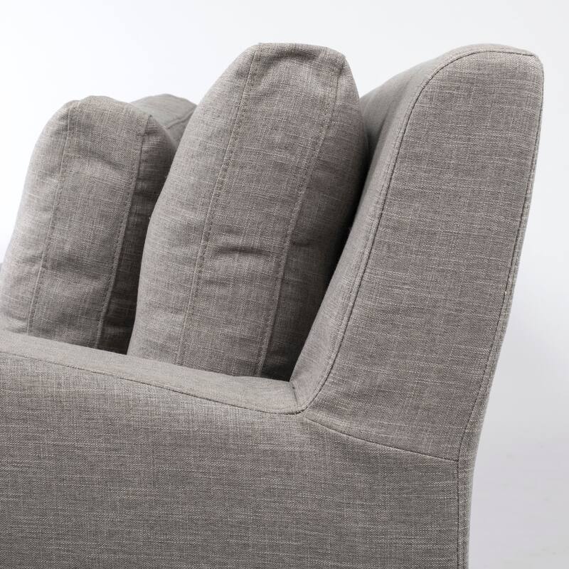 Denly III Beige Slipcover Upholstered Arm Chair