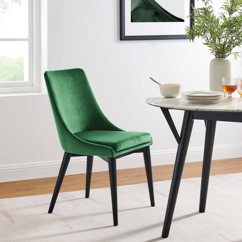 Viscount Accent Performance Velvet Dining Chairs - Set of 2