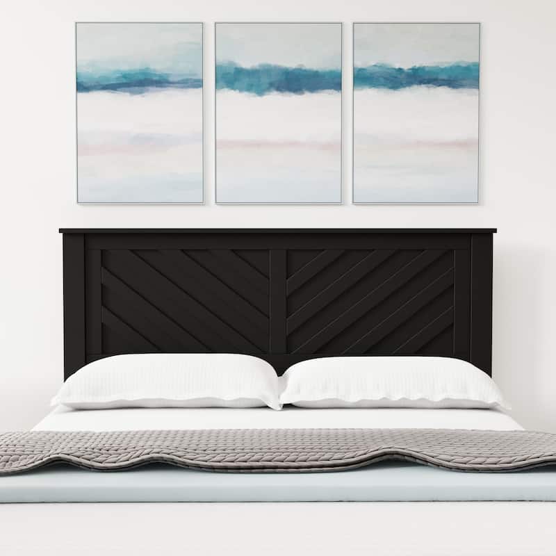 LaFerme Wood Headboard - Queen - Ebony/Black