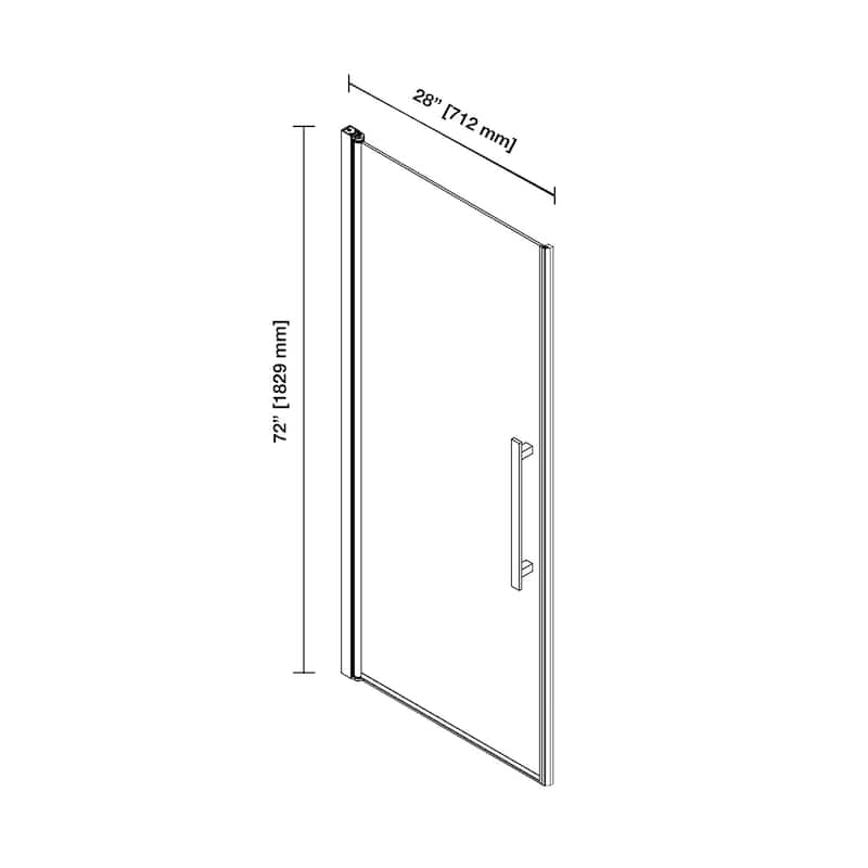 Pasadena Alcove Frameless Pivot Shower Door, 2025