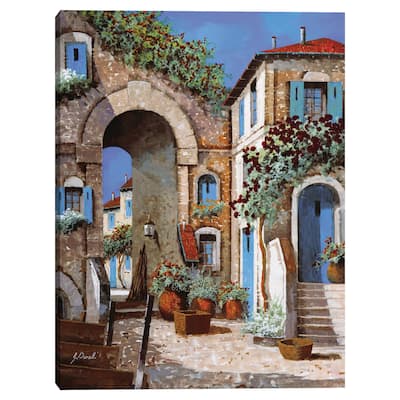 Buchi Blu by Guido Borelli Canvas Art Print