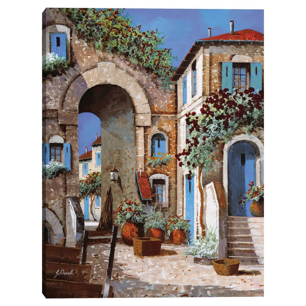 Buchi Blu by Guido Borelli Canvas Art Print