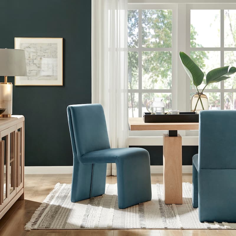 Emory Fabric Upholstered Dining Side Chair by Modway - Cadet Blue