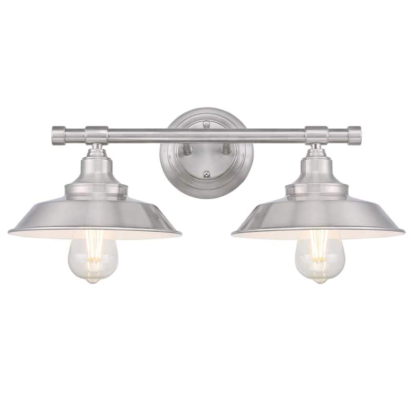 Westinghouse Lighting Iron Hill Two-Light Indoor Wall Fixture - 2-Light - Brushed Nickel