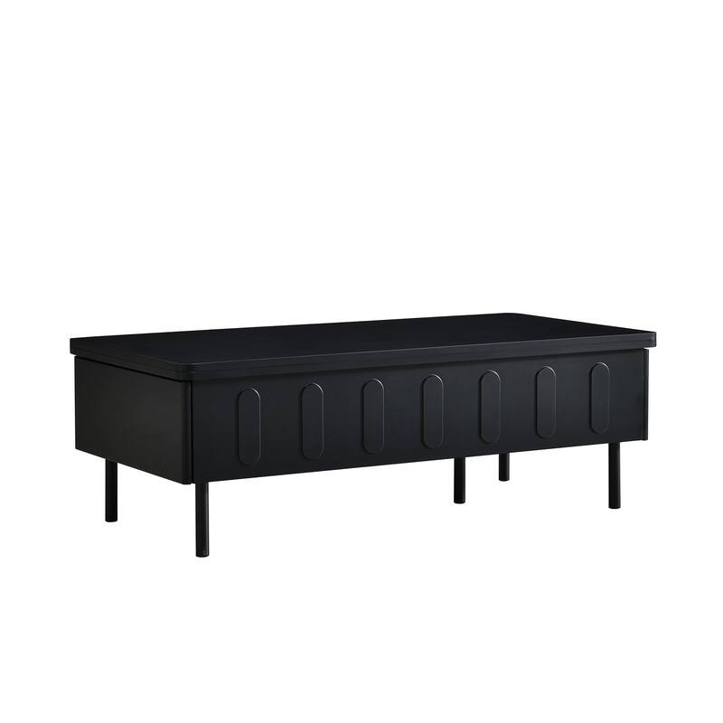 Lift-Top Coffee Table with 2 Drawers, Modern Space Saving Center Table with Foldable Top