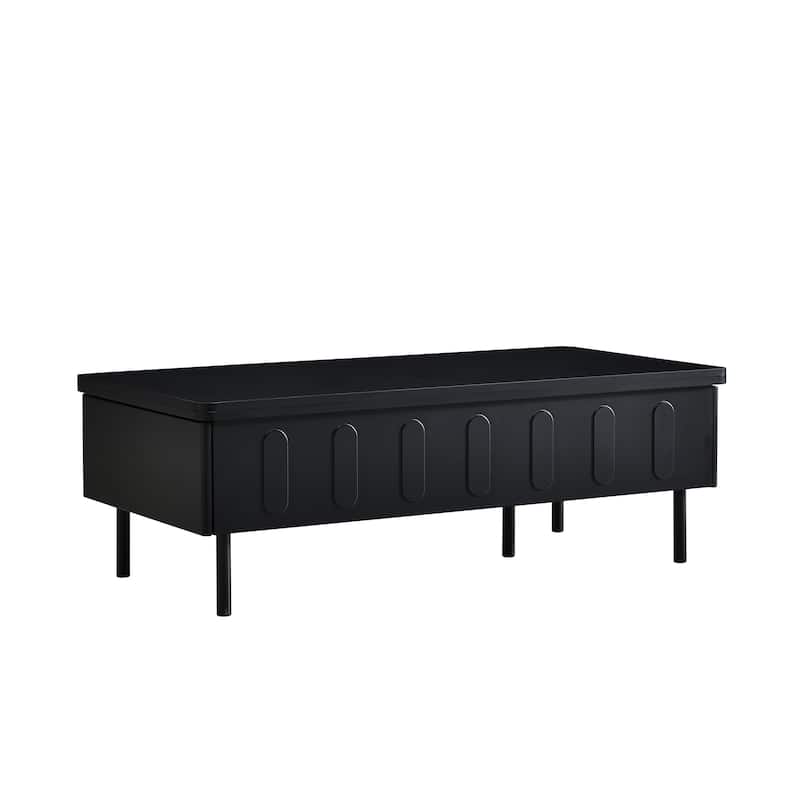 Roomfitters Lift-Top Coffee Table with 2 Drawers and Foldable Top, Hidden Storage Compartment, Adjustable Center Table