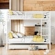 preview thumbnail 1 of 10, Full Over Full Metal Bunk Bed White