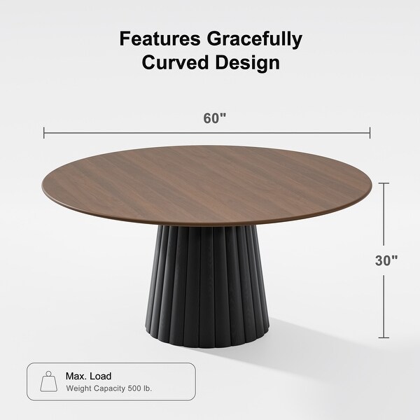 Dovelina Solid Wood Round Dining Table for 4-8 People Nordic style