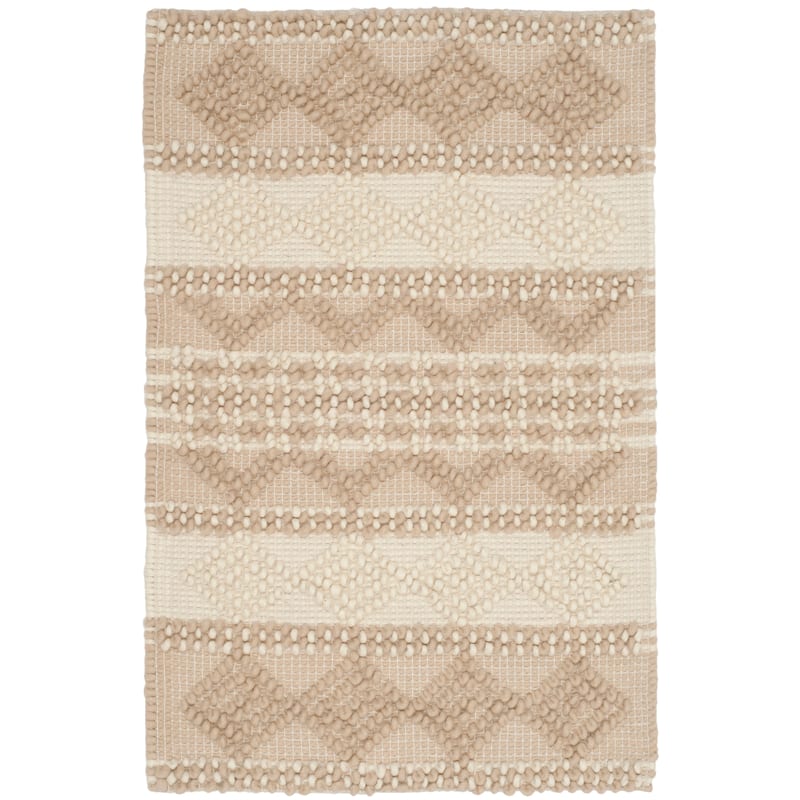 SAFAVIEH Handmade Natura Annedorte Wool Rug - 2' x 3' - Beige/Ivory - Rectangle