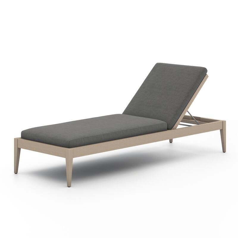 Atwood Outdoor Chaise Lounge-Washed Brown-FSC - 27.5W x 78.75D x 14.25H - Washed Brown-FSC-Venao Charcoal