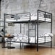 preview thumbnail 1 of 5, Wini Industrial Black Full over Full Metal Bunk Bed by Furniture of America