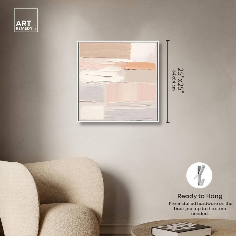 Roseate Cream Tones III Canvas by Art Remedy