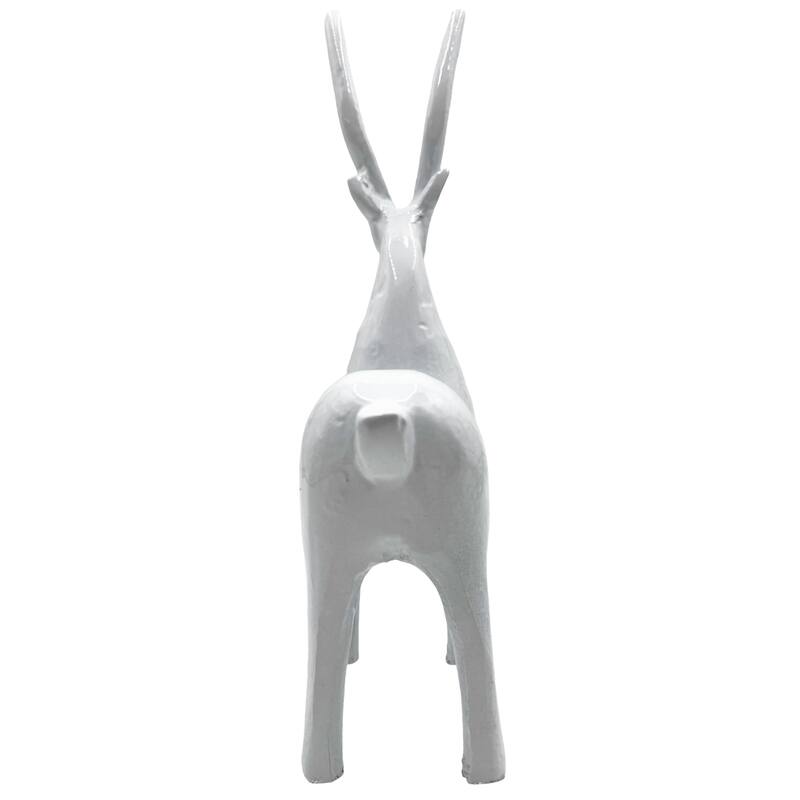 12 Inch Tall Decorative Handmade Aluminum Goat Sculpture - 6 x 3 x 12 in