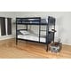 preview thumbnail 3 of 18, Somette Claire Twin over Twin Bunk Bed with Tray (Mattresses Not Included) Navy Blue
