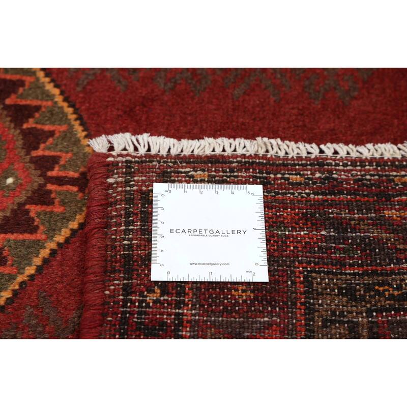 ECARPETGALLERY Hand-knotted Andelz Dark Red Wool Rug - 3'5 x 5'0