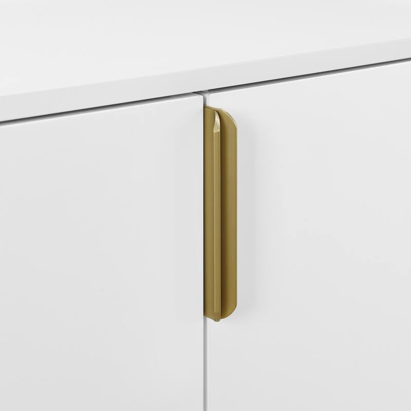 Four-Door Storage Cabinet Wooden Sideboard Cabinet, Adjustable Shelf