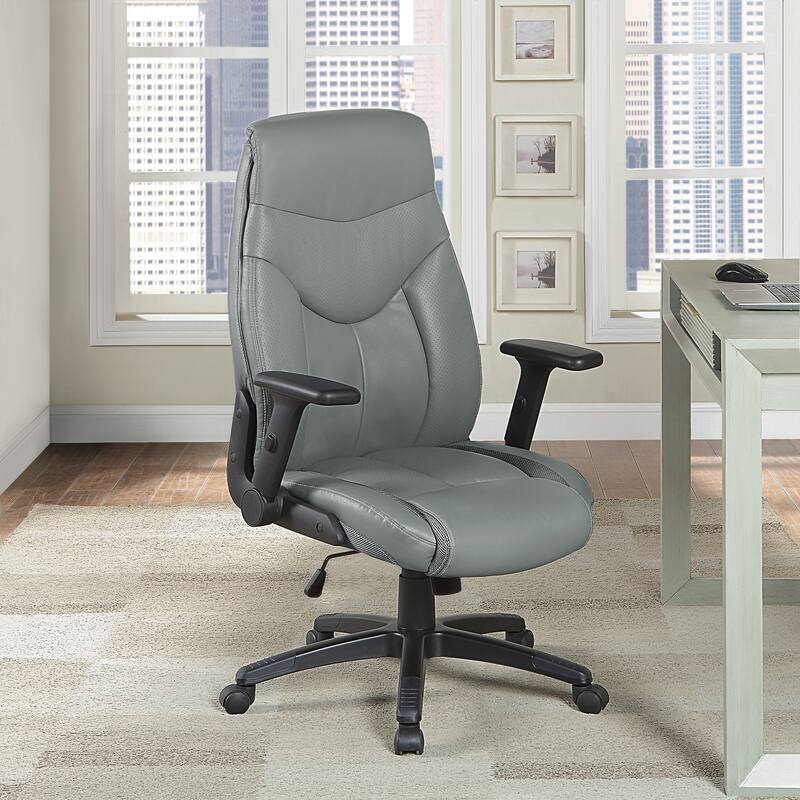 Executive Bonded Leather Office Chair - Grey