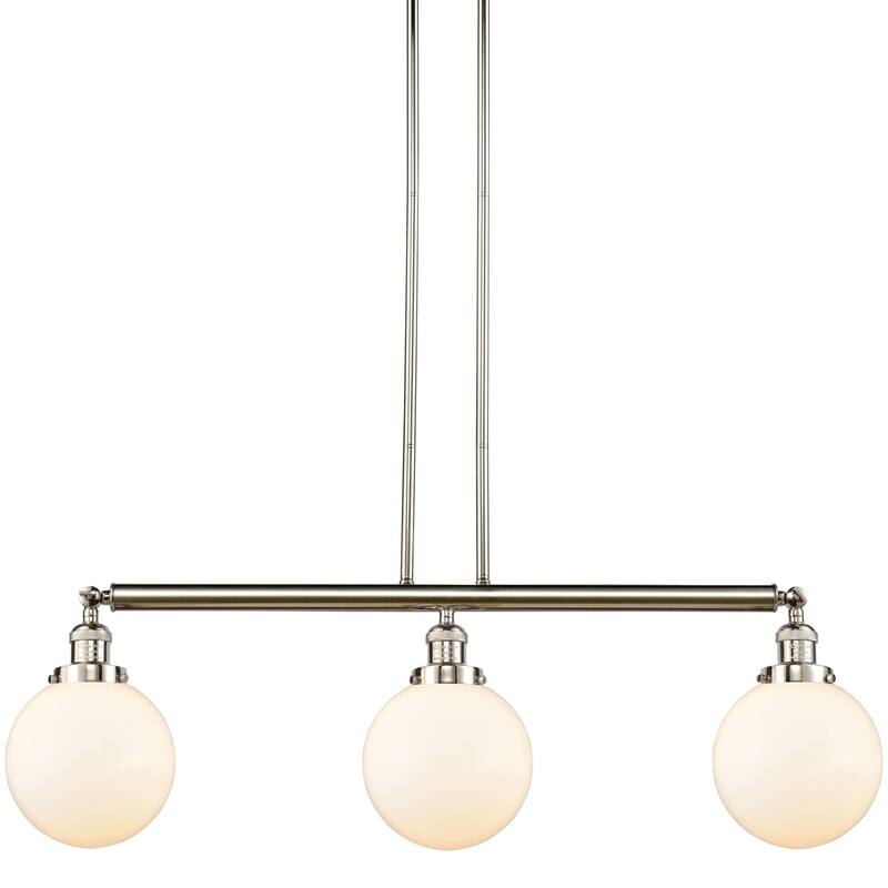 Innovations Lighting 213-13-41 Beacon Linear Beacon 3 Light 41" Wide - Polished Nickel / Matte White