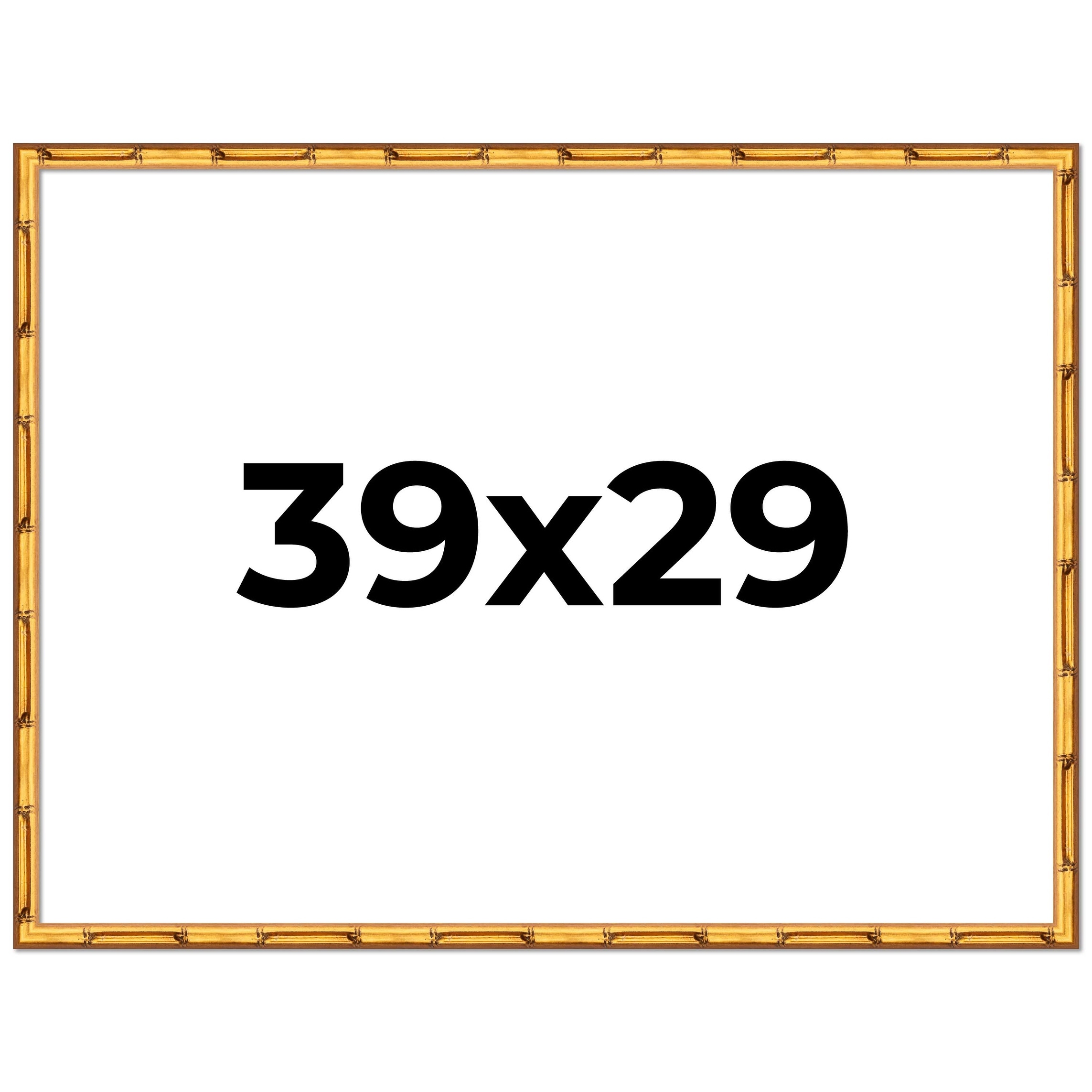 39x29 Frame Gold Bamboo Solid Wood Picture Frame | 1 Inch Moulding