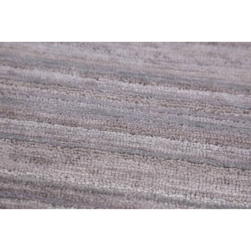 Hand Knotted Oriental 100% Wool Carpet Tribal Tribal Greys & Charcoal Gabbeh Area Rug - 9' 11'' X 7' 9''