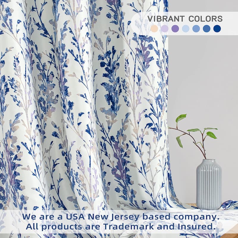 DriftAway Heather Curtain 84 Inches Long for Bedroom Blackout Thermal Insulated Curtain