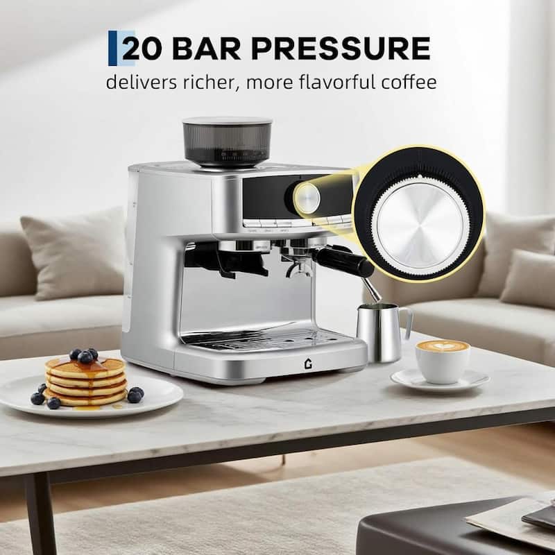 Espresso Machine, with Grinder, 1.5l Removable Water Tank