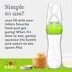 preview thumbnail 3 of 7, Tadpoles 4 oz Silicone Baby Food Dispensing Spoon 2 Pack - Includes Stopper (Green)