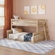 preview thumbnail 4 of 25, Max & Lily Twin over Full Low Bunk with Angled Ladder on End Blonde