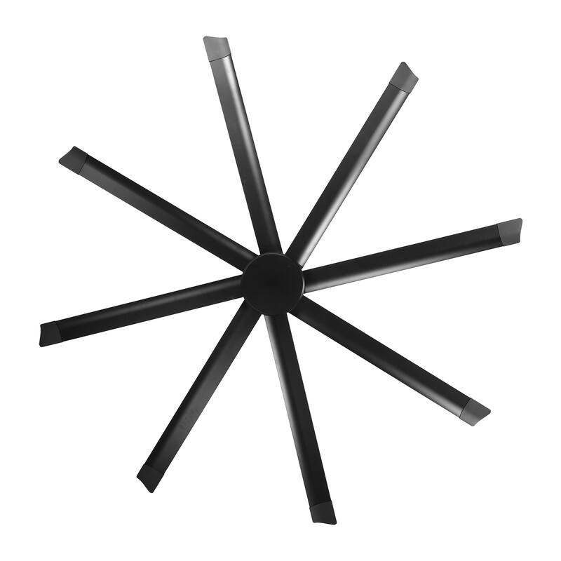 84-inch Black Large Industrial 8 Aluminum Blades High Ceiling Fans with remote control - 83.46" W x 23.62" H