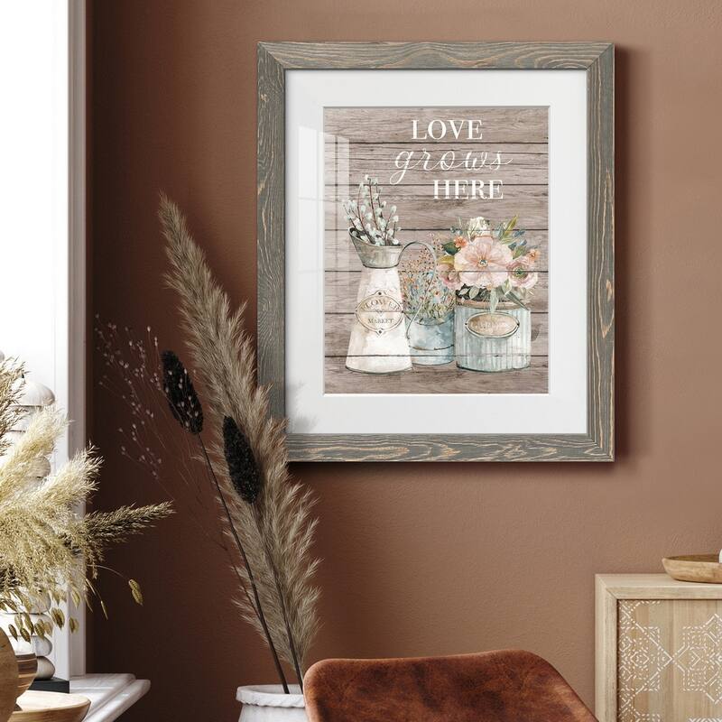 Love Grows Here-Premium Framed Print - Ready to Hang