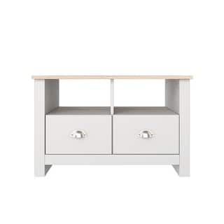 31 in. Rectangle Wood Coffee Table with 2 Drawers
