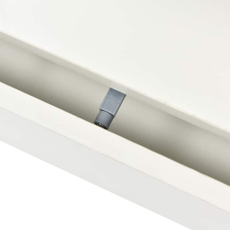 Roomfitters Modern Coffee Table with Storage Shelf and Display Space, Center Table with Lighting Effect