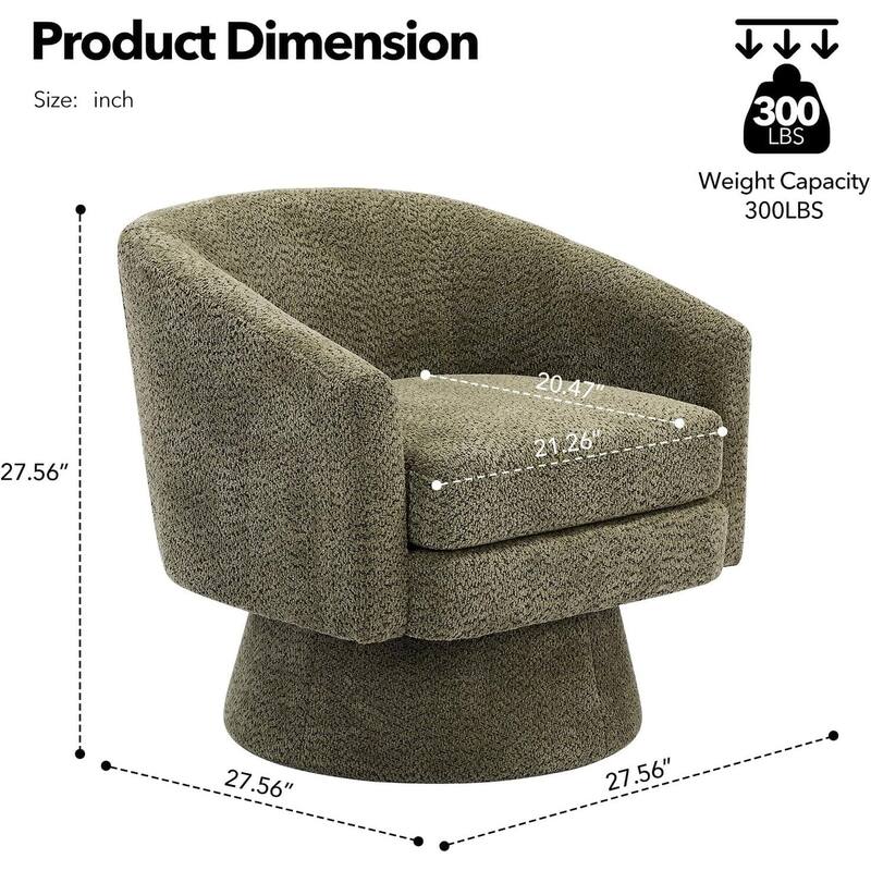 360° Swivel Comfy Accent Sofa Chair for Living Room, Bedroom