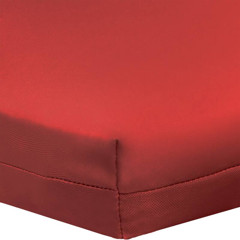 Outdoor Solid Olefin Textured Arm Chair Cushion 18 x 19 in Red - 18X19