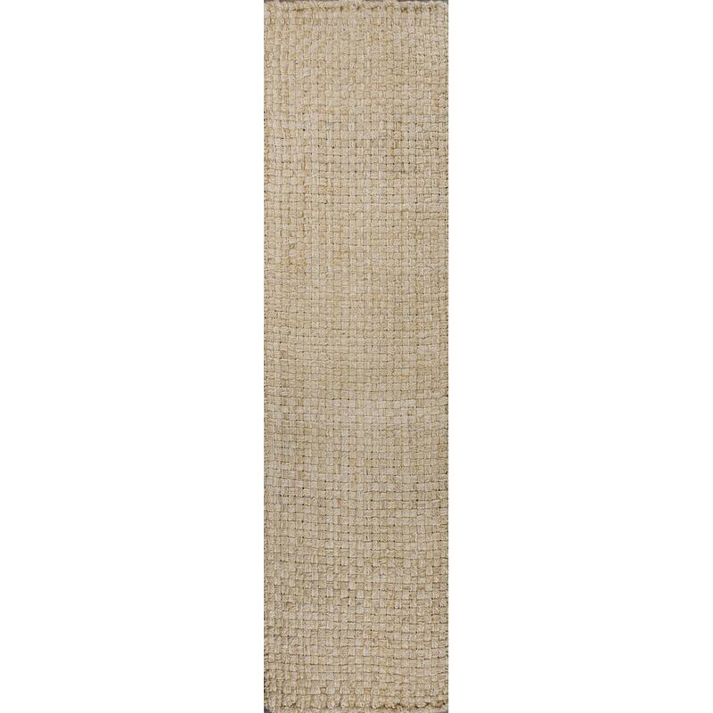 JONATHAN Y Hiro Hand Woven Boucle Chunky Jute Area Rug - 2 X 8 - Ivory