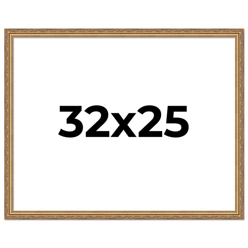 32x25 Frame Red Solid Wood Picture Frame Width 1.75 Inches | Interior Frame Depth 1 13/16 Inches