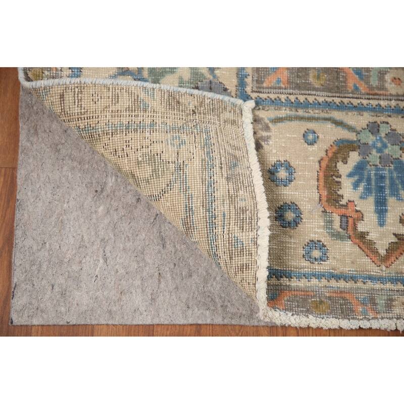 Hand Knotted Oriental 100% Wool Carpet Traditional Medallion Coral Tabriz Area Rug - 11' 7'' X 9' 9''