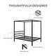 preview thumbnail 15 of 18, Avenue Greene Gia Metal Canopy Bed
